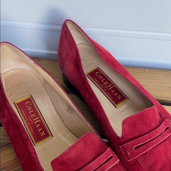 Cole Haan City Red Suede Loafer 6.5 - Picture 2 of 5